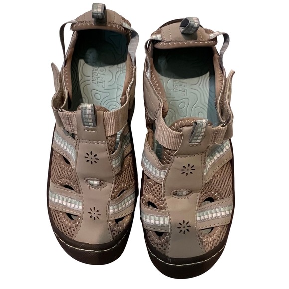 J Sport by Jambu Taupe Gray Adjustable Strap Sandals Women's Comfort Shoes - Picture 2 of 14